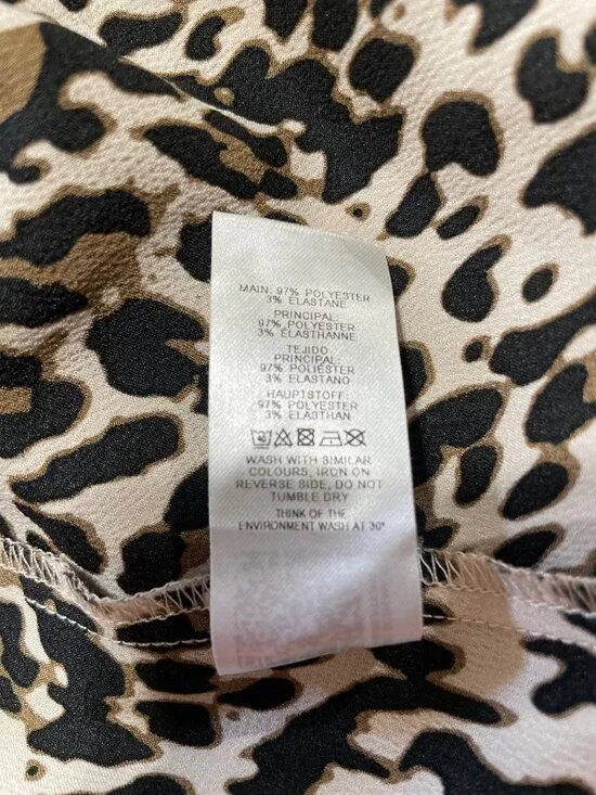 ASOS Leopard Print Satin Tank Shorts Pajama Set Leopard Cheetah Animal Print 6 - Picture 9 of 9